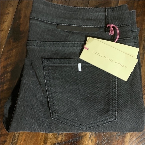 Stella McCartney Embellished Moto Skinny Jeans Black Designer Denim Size 30 NWT - Picture 9 of 14